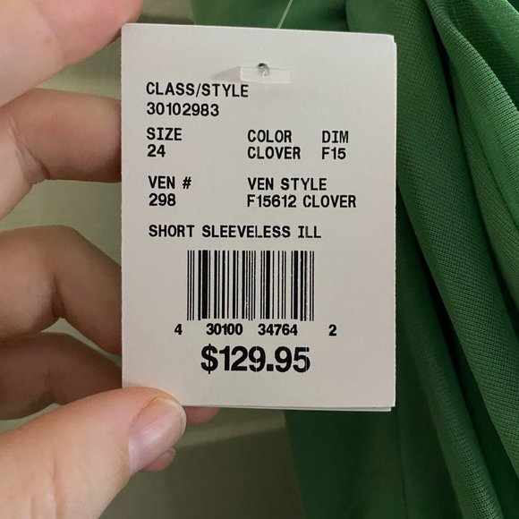 David's Bridal Clover Chiffon Bridesmaid's Dress - Picture 2 of 5